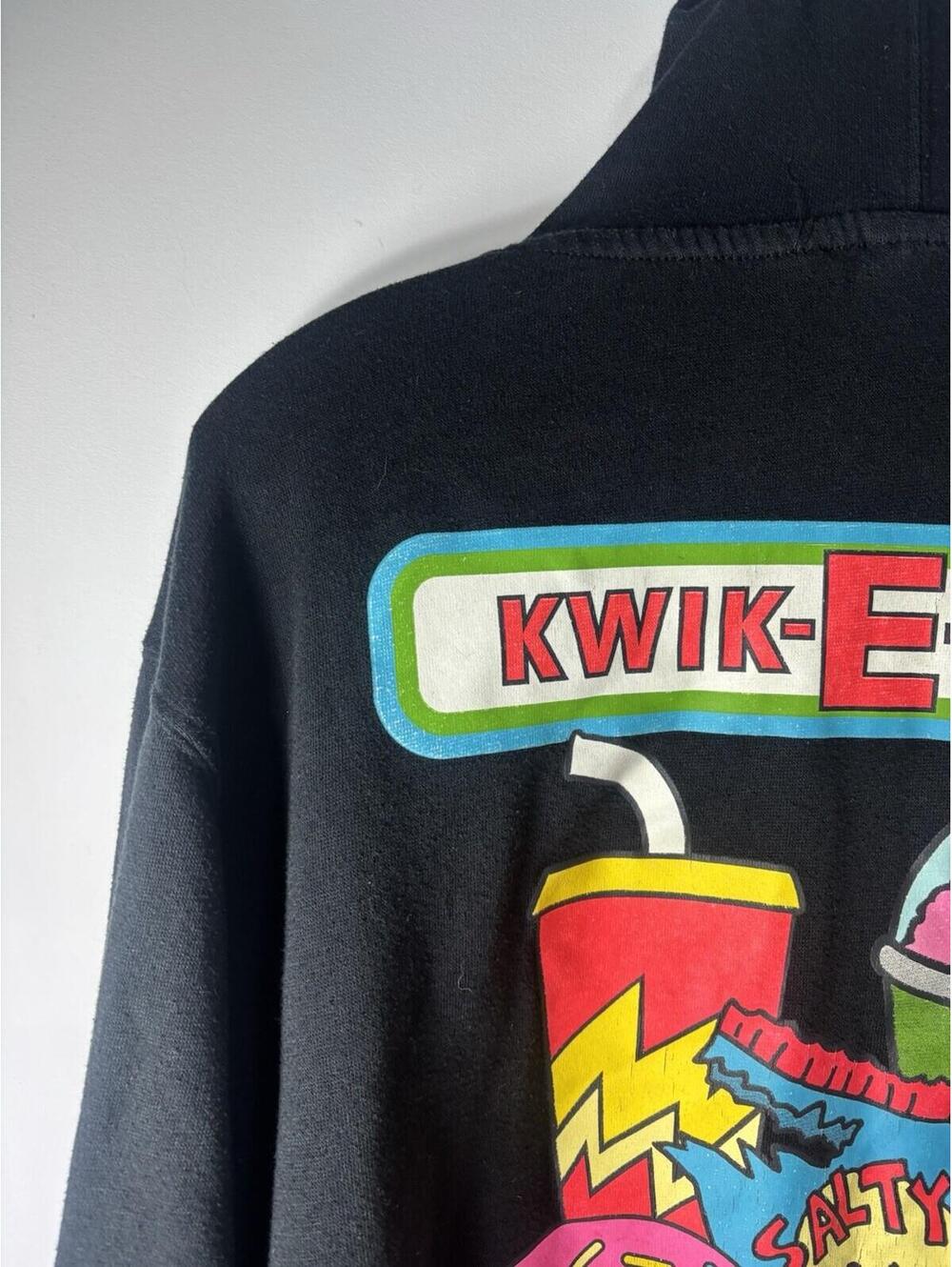 The Simpsons Kwik-E-Mart Hoodie Mens M Black Bart Simpson Slushie Matt Groening - Picture 9 of 12